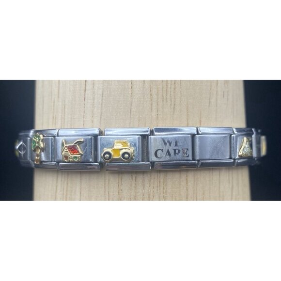 Italian Charm Bracelet 20 Link I Love Tony Tiger Pepsi Hershey Kiss Many Brands - Picture 4 of 11